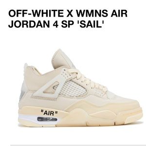 OFF WHITE SAIL 4’s (ds) size 10.5w/9m
